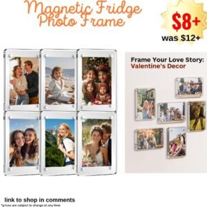 6 Pack Magnetic Fridge Photo Frame