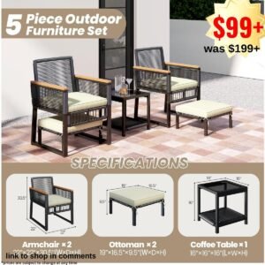 5-Piece Outdoor Conversation Set