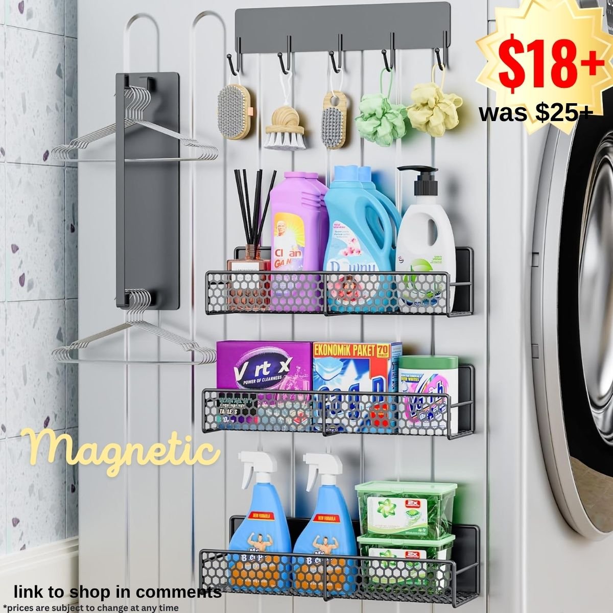 5 Pack Multifunctional Magnetic Shelves