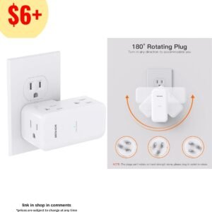 Outlet Extender- with Rotating Plug