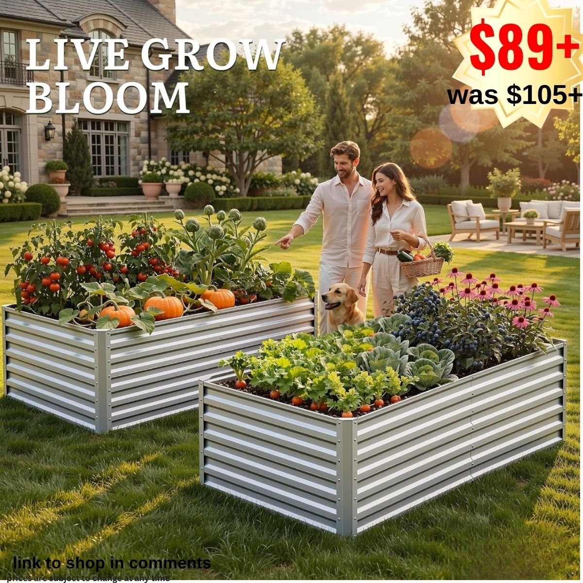 2pcs Large Raised Garden Bed Kit