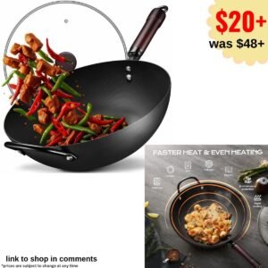 13 Inch carbon steel woks