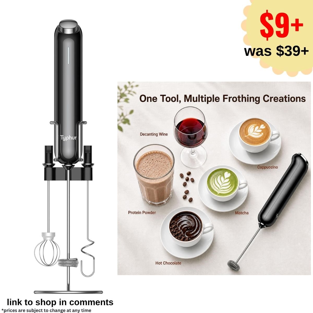 Milk Frother with Variable Speed