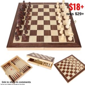 3-in-1 Folding Chess Board Set