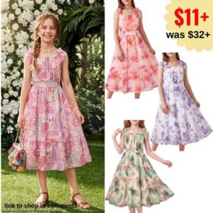 Girls Floral Chiffon Dress