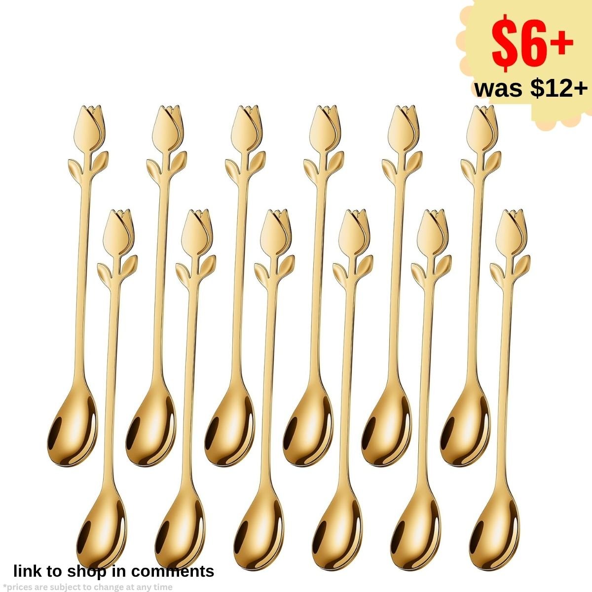 12-Pcs Mini Desert Spoons