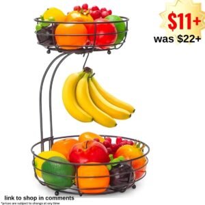 2-Tier Countertop Fruit Vegetables Basket