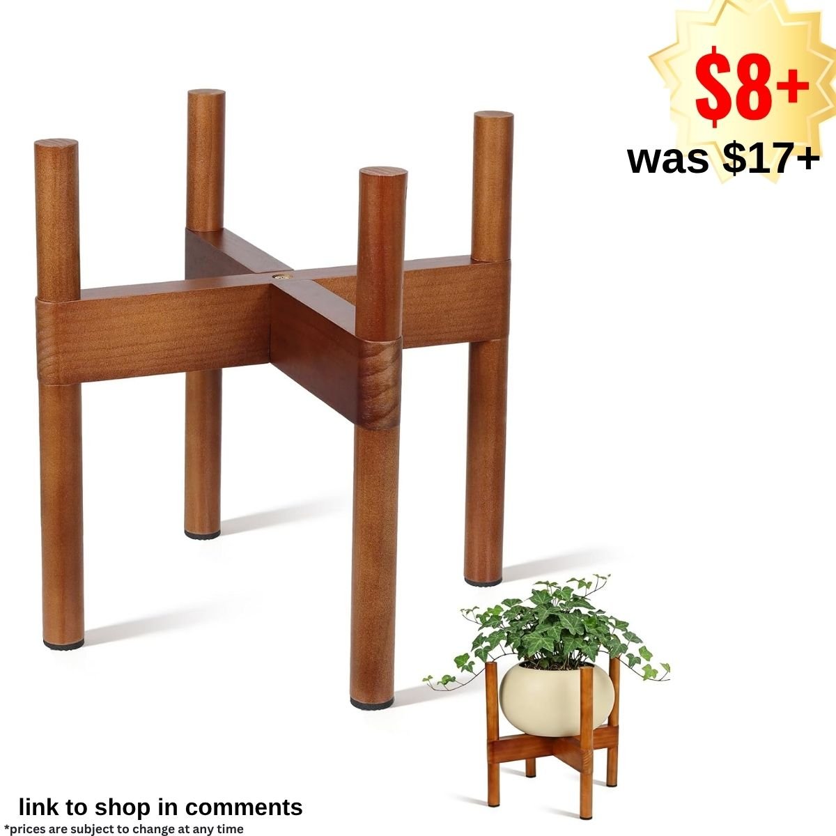 Wood Plant Holder