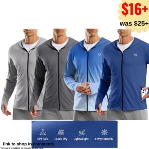 Men's UPF 50+ Sun Protection Hoodie Jacket