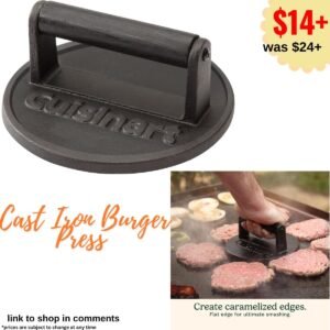 Cast Iron Smashed Burger Press