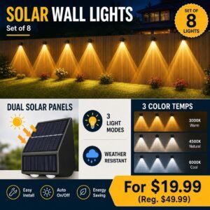 Solar Fence Lights Outdoor
