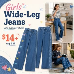 Girls Wide Leg Jeans
