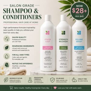 Salon grade shampoo and conditioners
