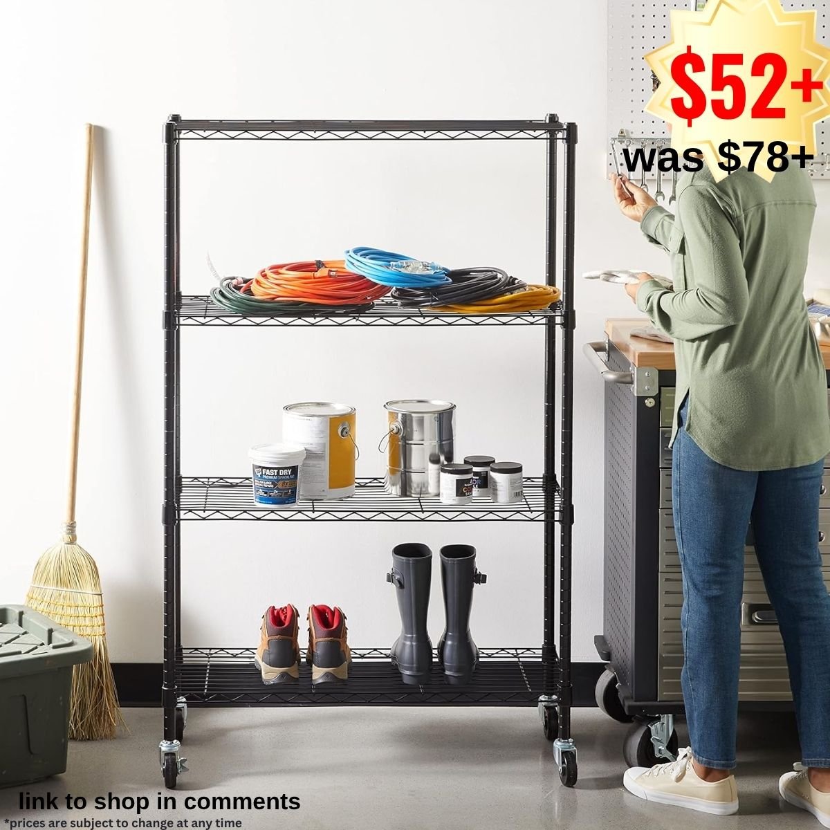 4-Shelf Heavy Duty Garage Shelving Storage Unit