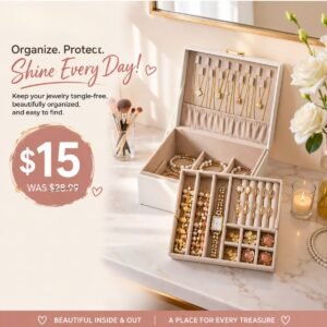 2-Layer Jewelry Box Organizer