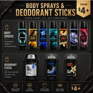 Men's Body spray and Deodorant Stick