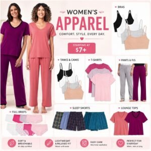 Women's Apparel - Fruit of loom