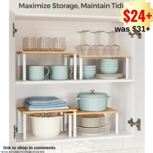 Cabinet Organizer Shelf, Set of 4