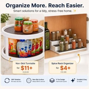 Non-Skid Turntable,for $11+ ....Spice Rack Organizer $4+