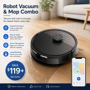 Robot Vacuum and Mop Combo,