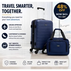 Hardside Luggage, 2 Piece Set,