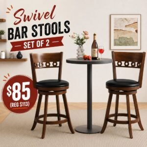 Swivel Bar Stools Set of 2
