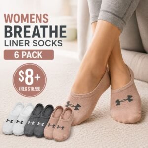 Breathe Lite Liner Socks 6 Pack