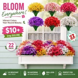22 Pack Artificial Flowers