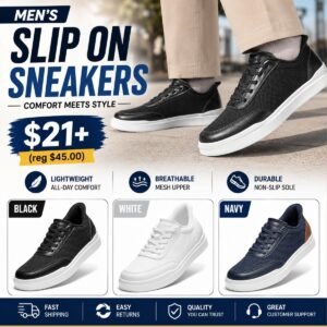 Mens Slip On Casual Sneakers
