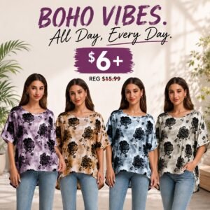 Short Sleeve Summer Boho Tops