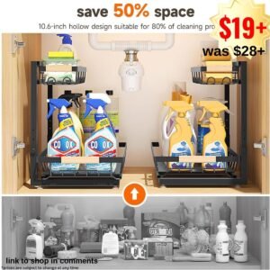 2 Packs Under Sink Organizer