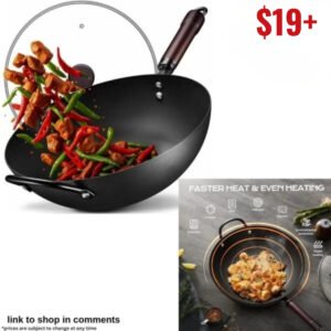 13 Inch carbon steel woks