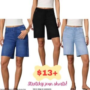 Stretchy jean shorts