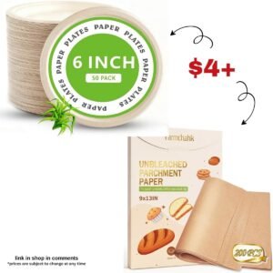 100-pack Parchment Paper , 50-pack Paper Plates