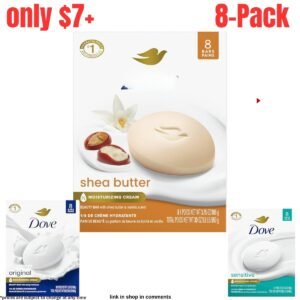 Dove Shea Butter Beauty Bar Soap 8 Count