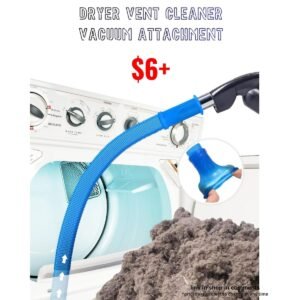 Dryer vent cleaner vacuum attachment