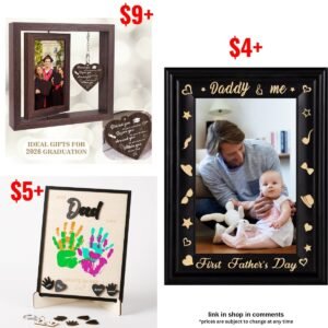 Photo frame, $9+ | Father’s day art/photo frame, $4-5+