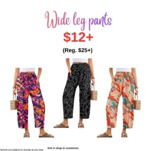 Wide leg pants