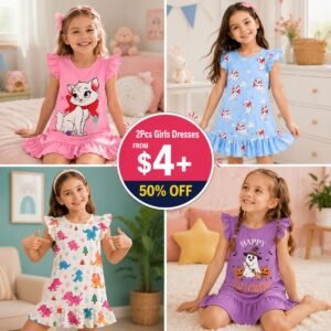 2Pcs Girls dress