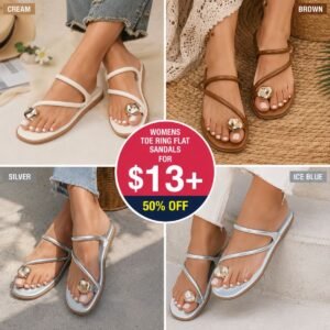 Womens Toe Ring Flat Sandals