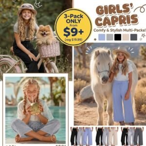 3 Pack Girls' Capris