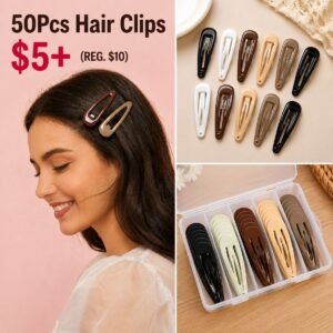 50Pcs Snap Hair Clips