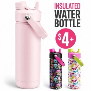 Insulated SS Water Bottle with Straw