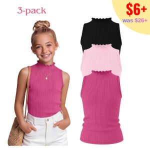 3 Pack Girls' Half Sleeve Shirts