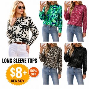 mock neck blouses