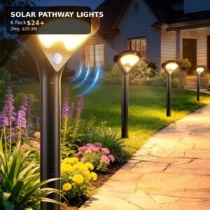 Motion Sensor Solar Pathway Lights