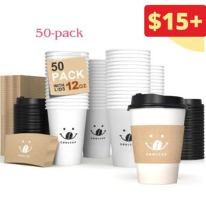 Coffee Cups with Lids and Sleeves
