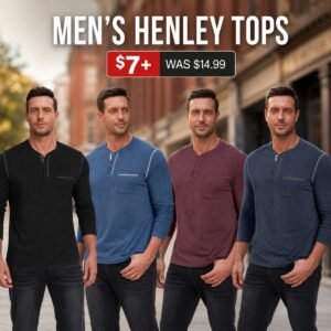 Mens Long Sleeve Henley Shirts