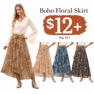 Summer Boho Floral Skirt
