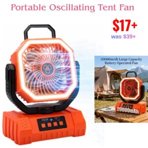 Portable Oscillating Tent Fan